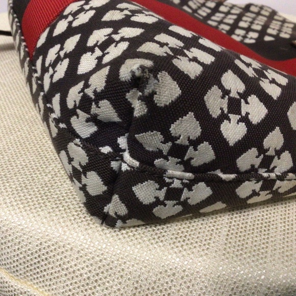 Kate Spade Classic Spade Victoria Crossbody Bag Chocolate/Cream/Red - Picture 12 of 15